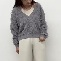 【CLOCHE】ジャガード編みニットトップス