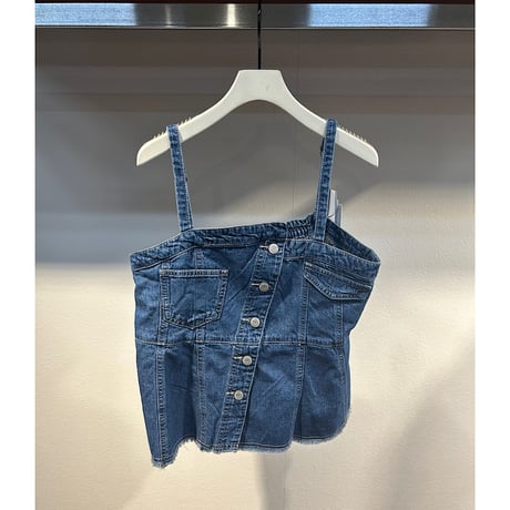 【QTUME】DENIM アシンメトリーキャミ