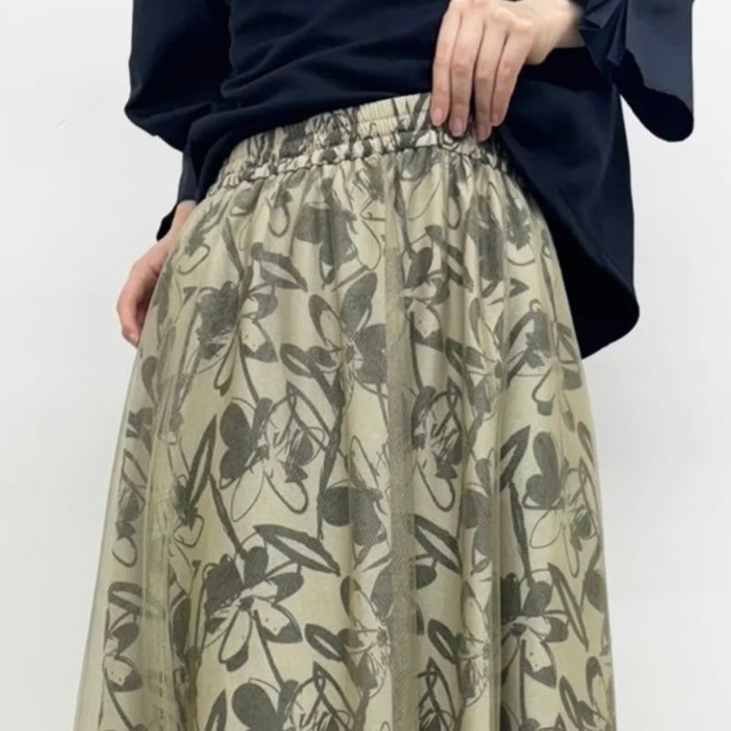 CYNICAL】フラワープリントチュールスカート | libre.selectshop.net