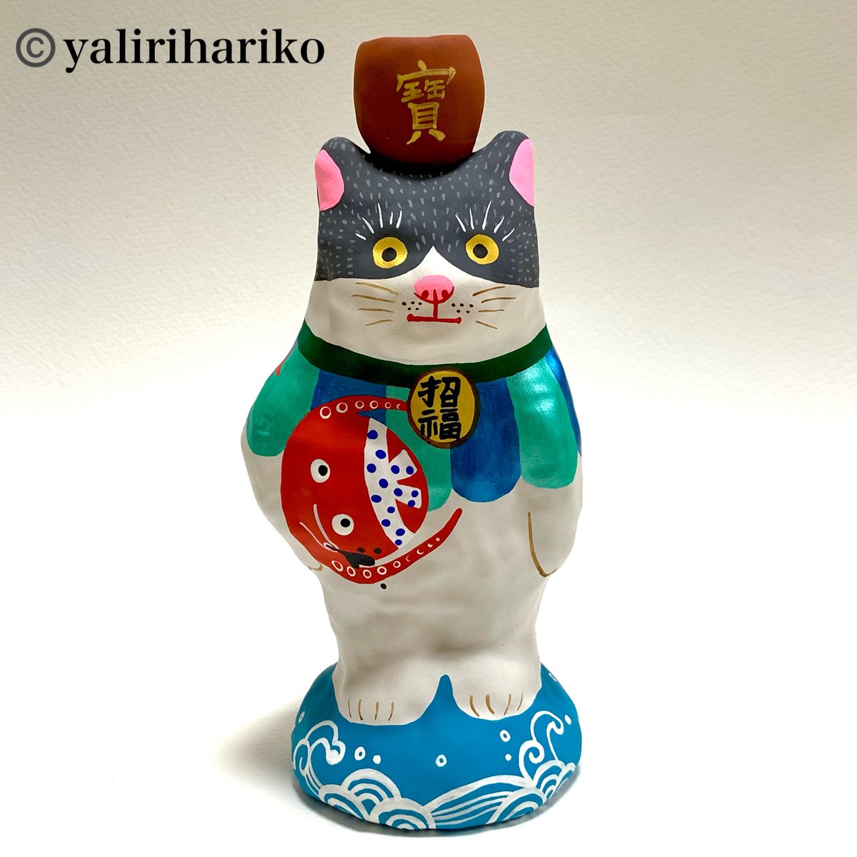 矢切はりこ ジャイアント 多幸(タコ)猫 宝壺 | 矢切はりこ