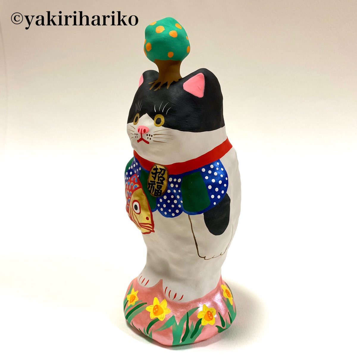 ジャイアント目出鯛猫 金鯛 橙のせ ハチワレ | 矢切はりこ