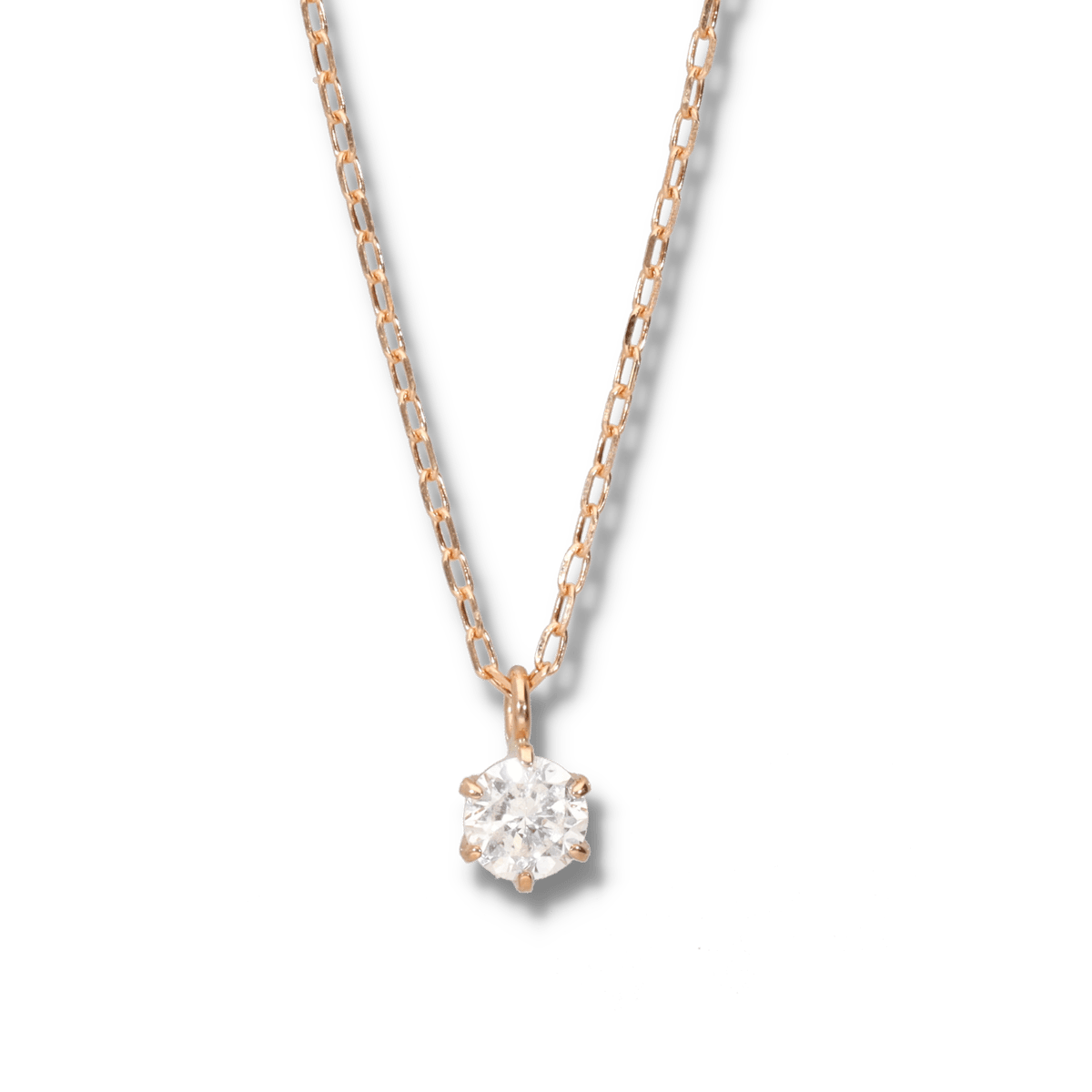 K18PGダイヤモンドネックレス 0.1ct | 宝石・時計 モンデン