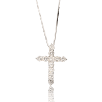 K18WGダイヤモンドネックレス　0.5ct