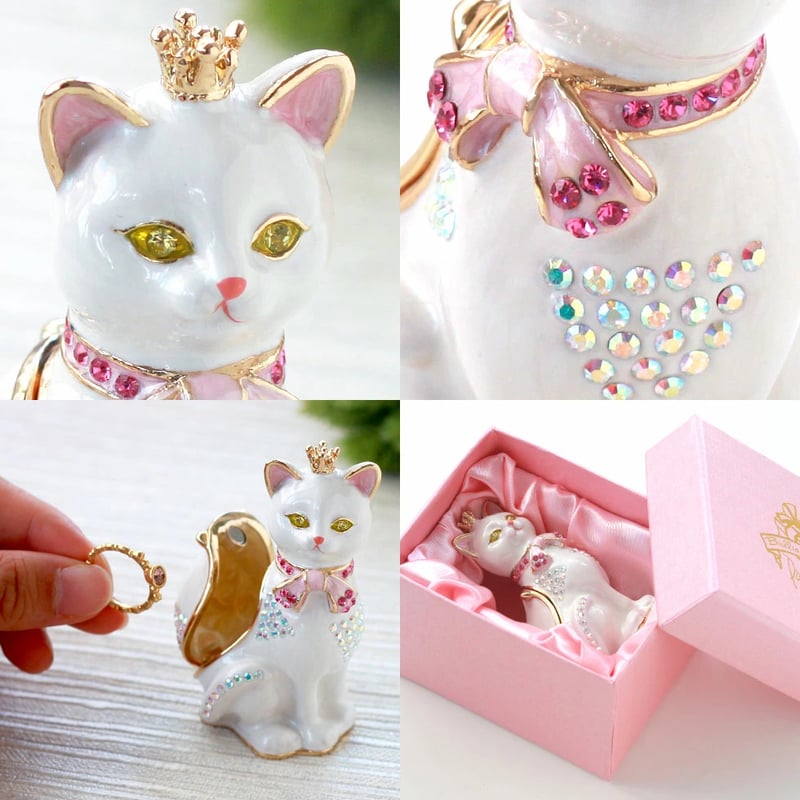 クラウンキャット 王冠 猫 ネコ ジュエリーボックス | 宝石・時計 モンデン