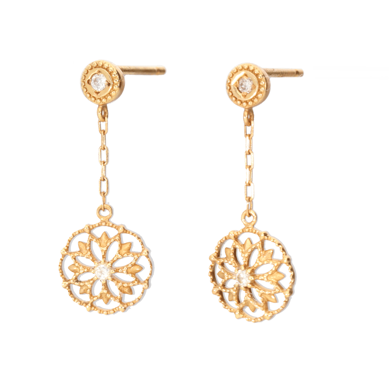 K18 ダイヤモンド 計0.04ct フックピアス K18ダイヤモンドピアス(HOSHI no SUNA) 0.04ct | 宝石・時計 モンデン