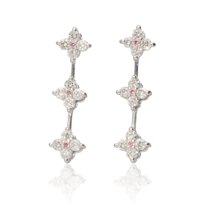 K18WGピンクダイヤモンドピアス 0.5ct | 宝石・時計 モンデン