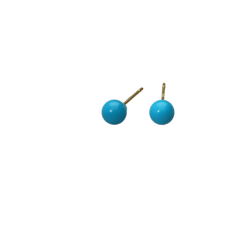 K18 ターコイズピアス K18ターコイズピアス 5 0mm 宝石・時計 モンデン