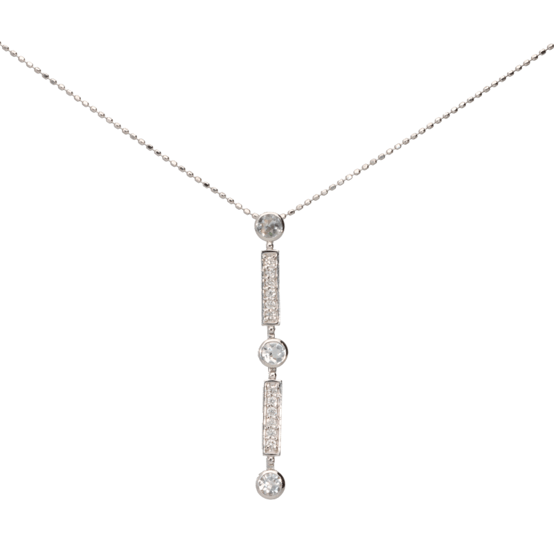 K18WG・K18YG サファイヤ ネックレス (Silver留具) - 三幸物産