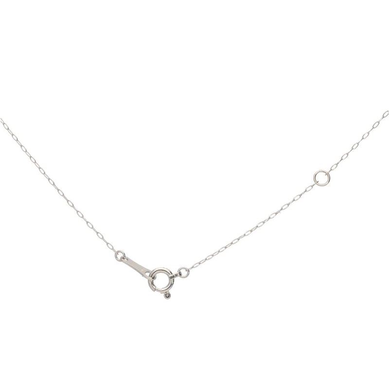 K18WGダイヤモンドネックレス 0.06ct ハート&キューピッド （ホワイト