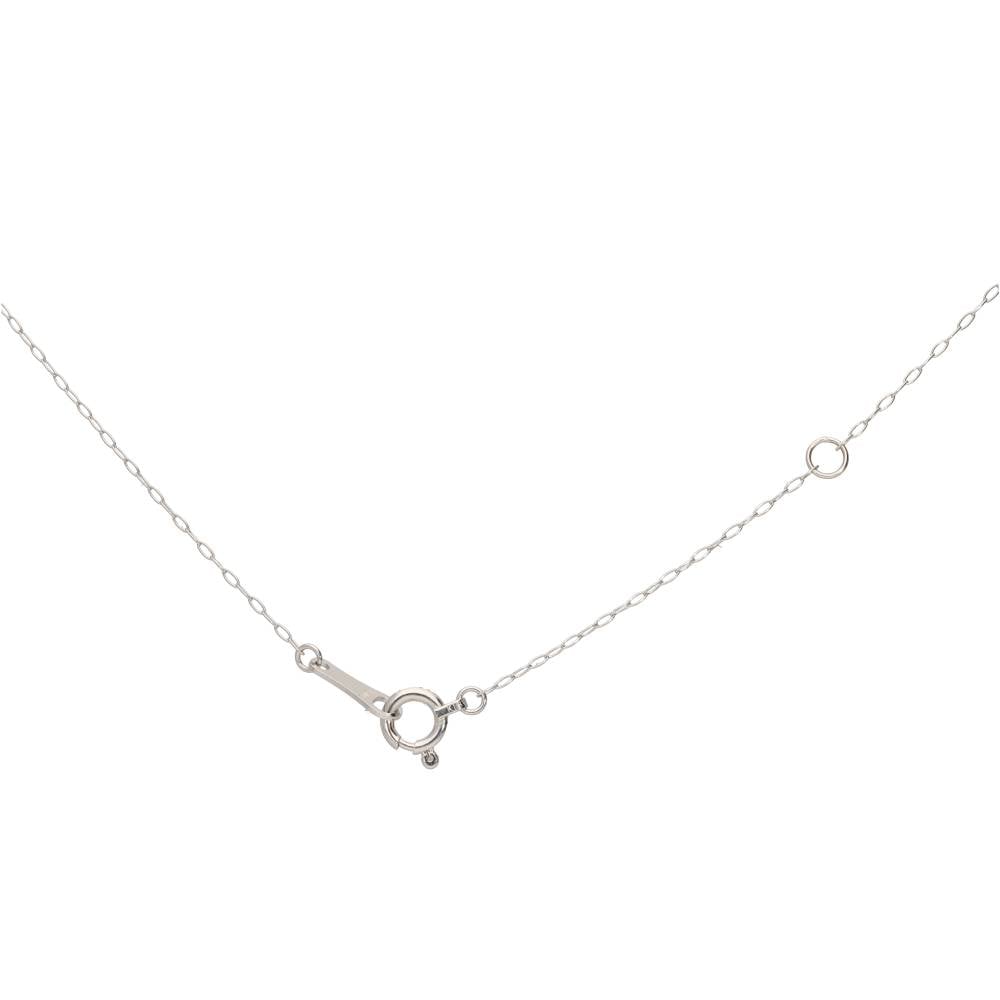 K18WGダイヤモンドネックレス 0.06ct ハート&キューピッド （ホワイト