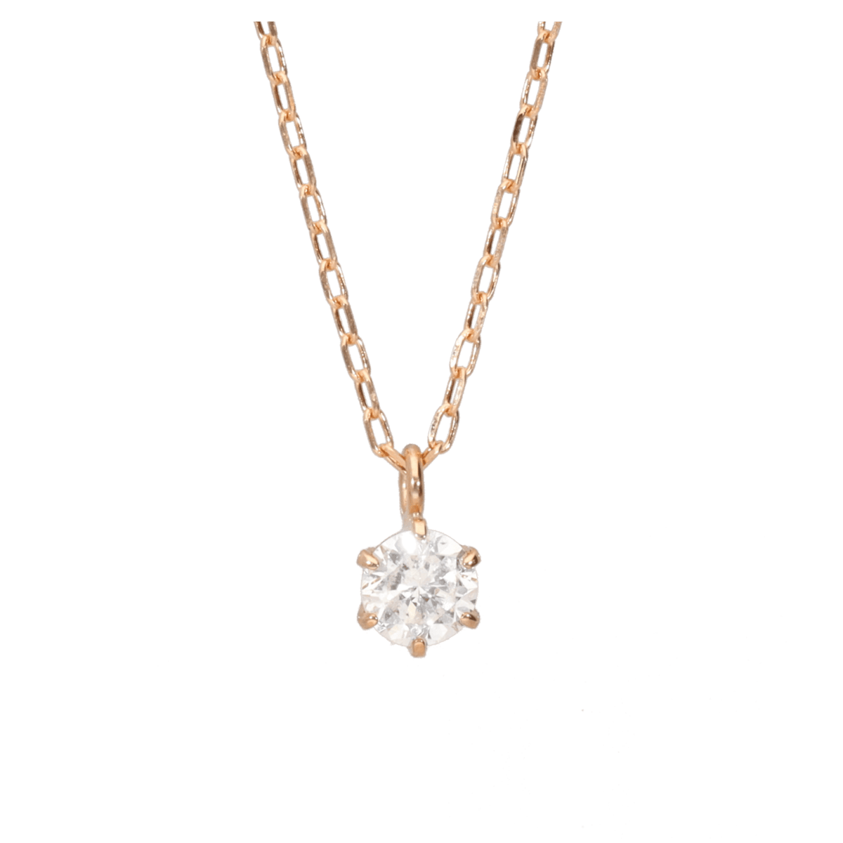 K18PGダイヤモンドネックレス 0.1ct | 宝石・時計 モンデン