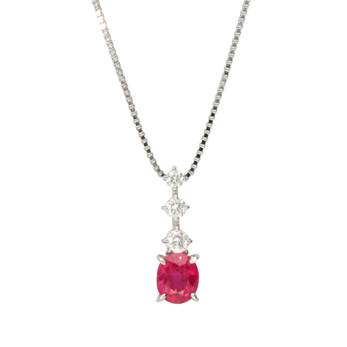 PTルビー/ダイヤモンドネックレス 0.76ct | 宝石・時計 モンデン