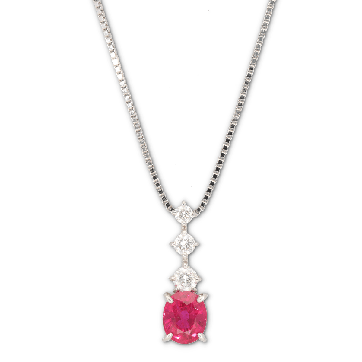 PTルビー/ダイヤモンドネックレス 0.76ct | 宝石・時計 モンデン