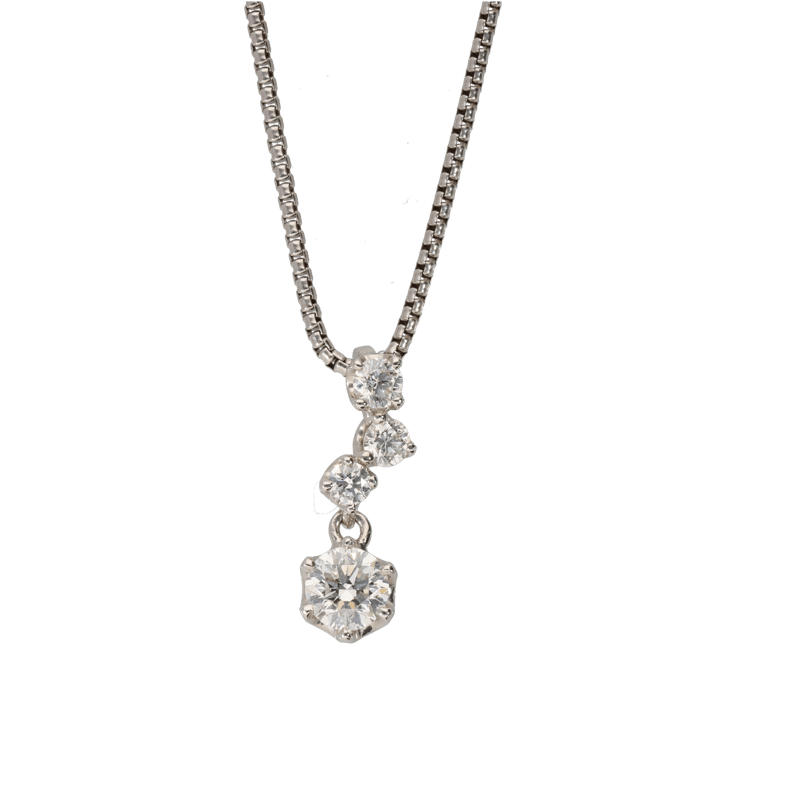 K18WGダイヤモンドネックレス(HOSHI no SUNA) 0.3ct | 宝石・時計 モンデン