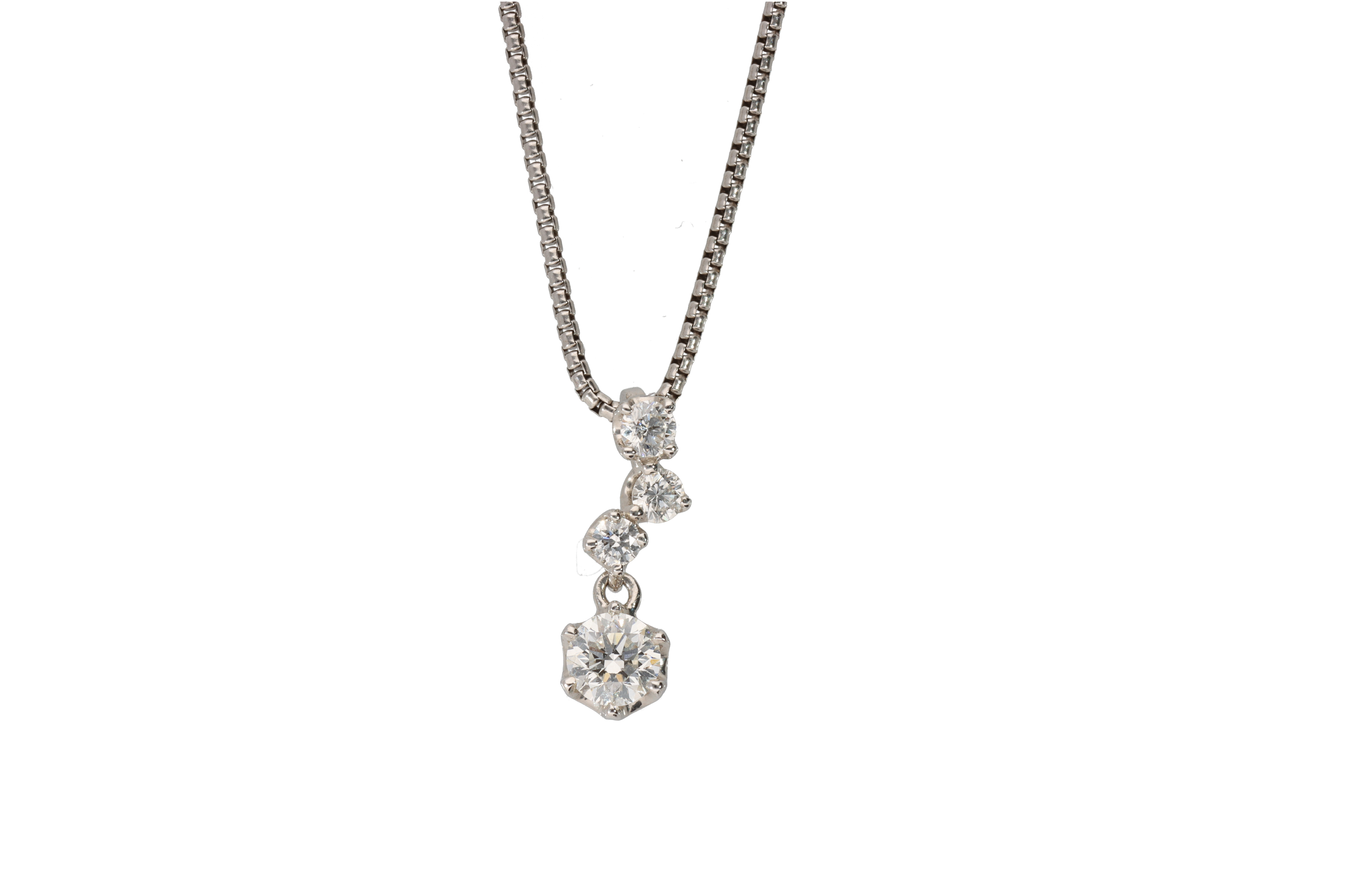 K18WGダイヤモンドネックレス(HOSHI no SUNA) 0.3ct | 宝石・時計 モンデン