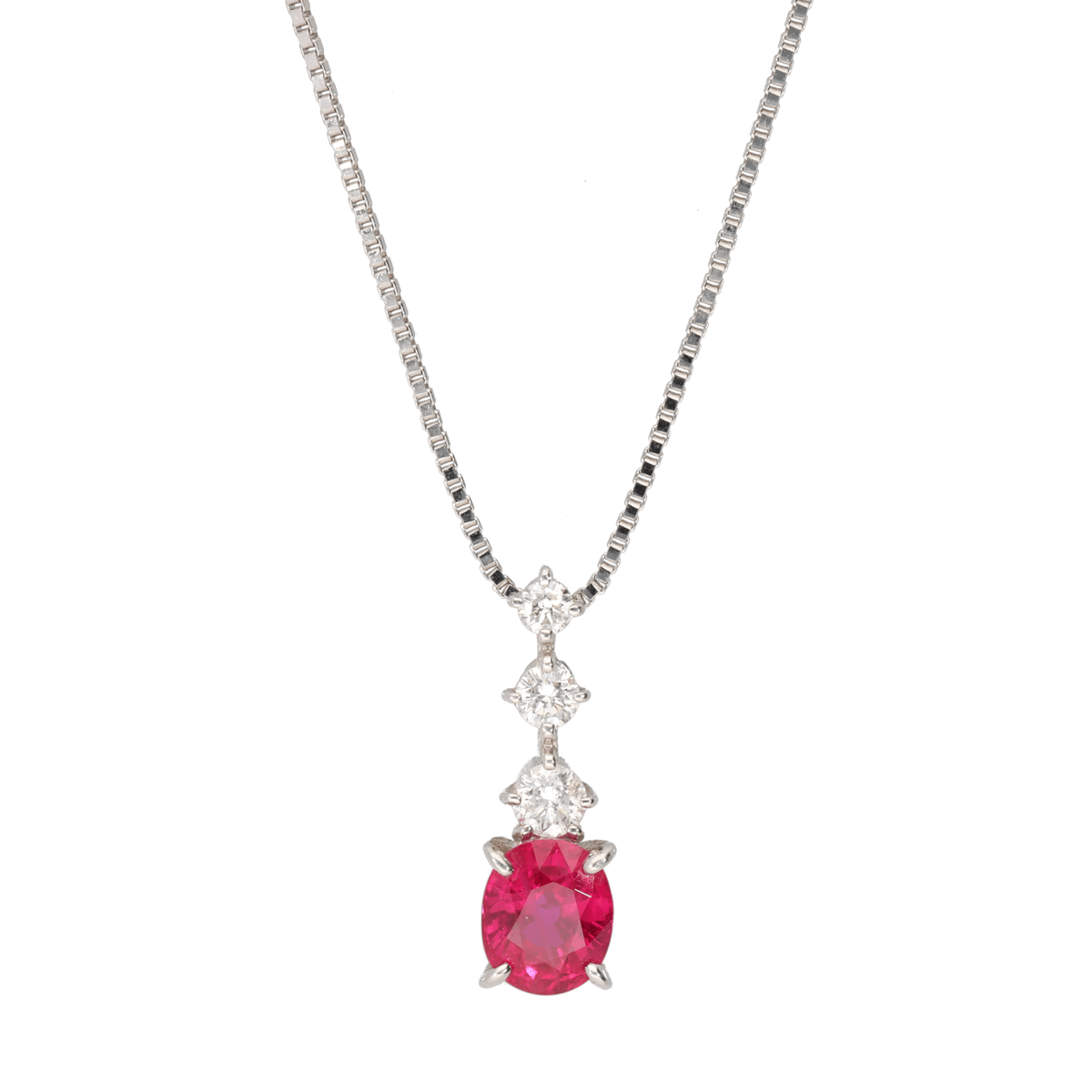 PTルビー/ダイヤモンドネックレス 0.76ct | 宝石・時計 モンデン