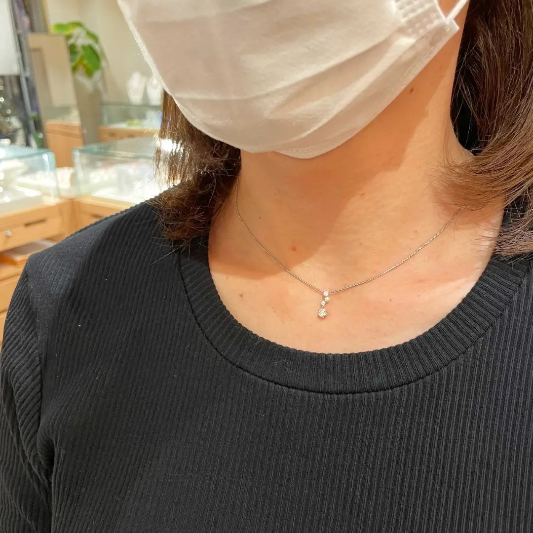 K18WGダイヤモンドネックレス(HOSHI no SUNA) 0.3ct | 宝石・時計 モンデン