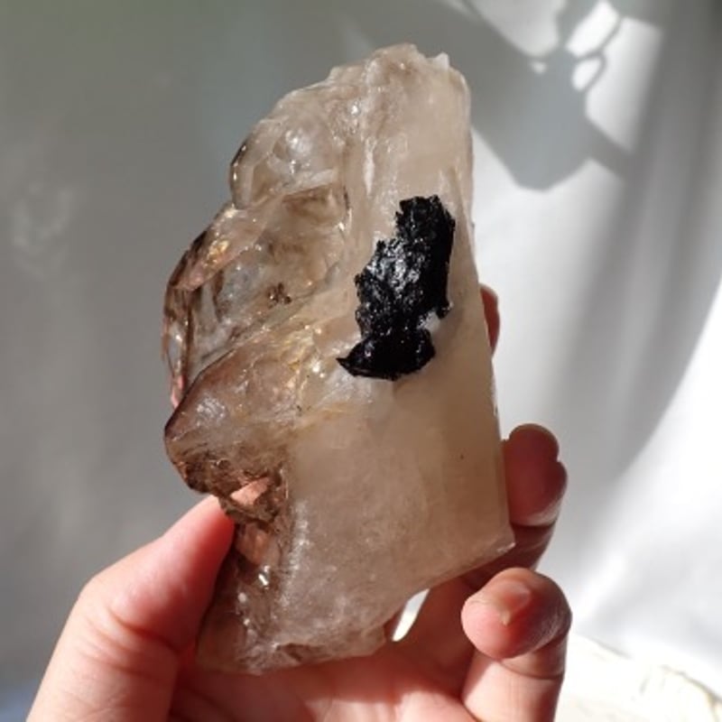 ブラックトルマリン共生 スモーキークォーツエレスチャル | クリスタル