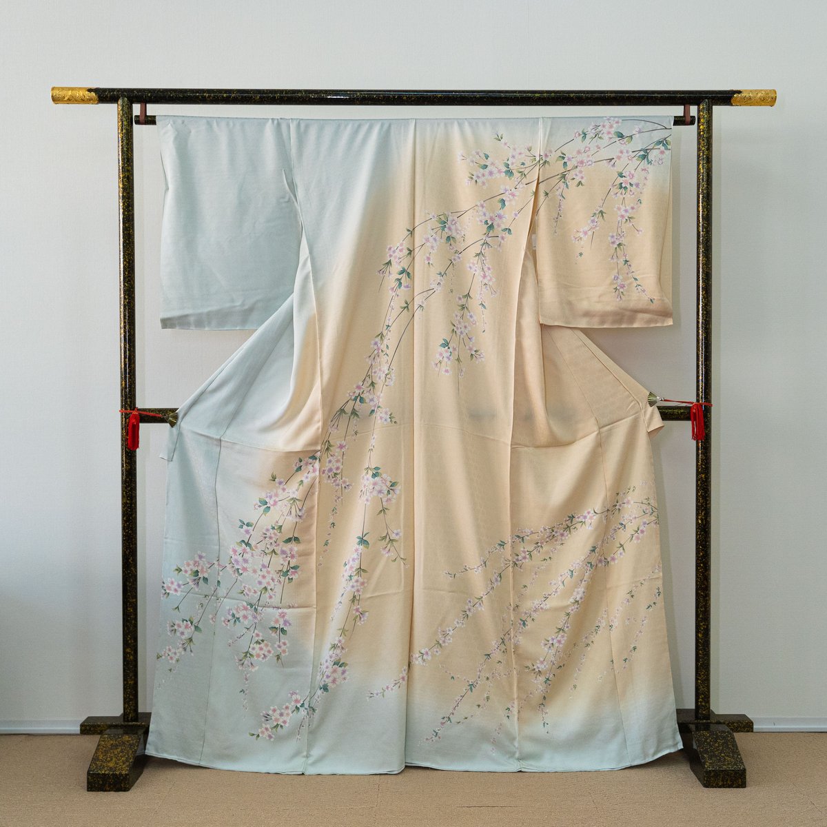 訪問着『桜』水色☆お仕立付き | 京のキモノ小物屋さん