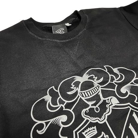 チネリ クルーネックスウェット CREST ブラック