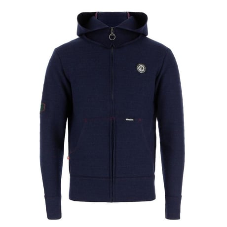 【Santini サンティーニ】長袖 フード付きアウター Eroica Confine Hoodie エロイカフーデー マリーン