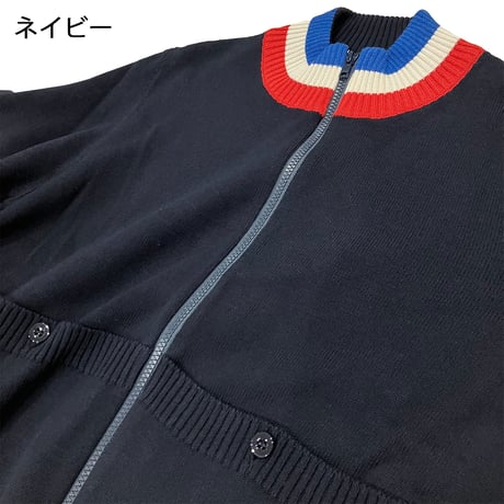 デマルキ　Camo Knit Bomber カモ・ニット・ボンバー  ネイビー