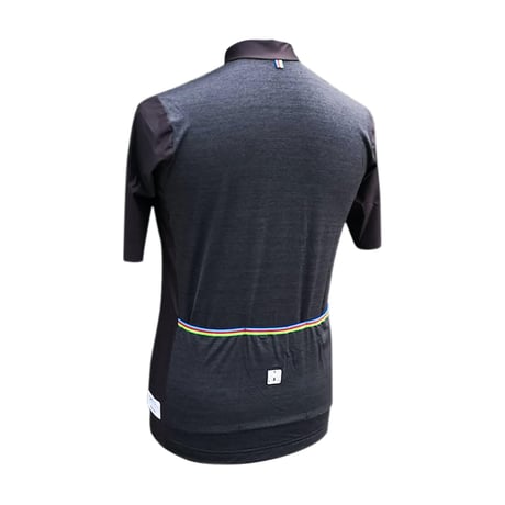 【Santini サンティーニ】 UCI RAINBOW – S/S TRAINING JERSEY  OFFICIAL FAN LINE レインボー S/Sトレーニングジャージ　ブラック 3XL