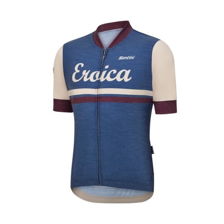 サンティーニ　EROICA IRIS - SHORT SLEEVE WOOL JERSEY AVIO