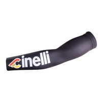 チネリ アームウォーマー TEMPO ARM WARMER BLACK LOGO SCRITTA CINELLI