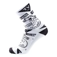 チネリ ソックス TEMPO SOCKS WHITE BLACK CINELLI MILANO