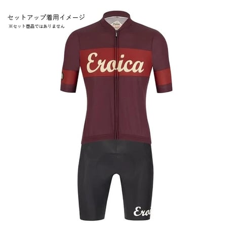 【Santini サンティーニ】Eroica Cycling Bib Shorts RUBY エロイカ ルビー ビブショーツ　ブラック / ピンク