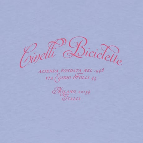チネリ Tシャツ VIA FOLLI  ブルー