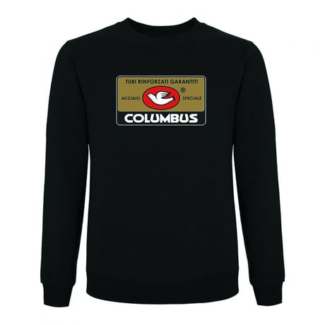 チネリ クルーネックスウェット COLUMBUS TAG ブラック