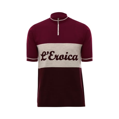 サンティーニ　EROICA VINO - SHORT SLEEVE WOOL JERSEY BORDEAUX