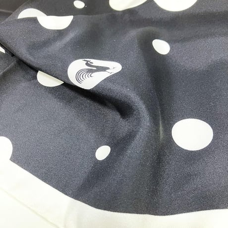 デマルキ　スカーフ　SILK FOULARD BLACK UNI FOSO2012B