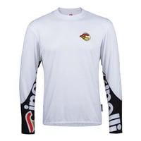 チネリ Tシャツ GRAVEL TECH TEE  LONGSLEEVE WHITE LOGO SCRITTA CINELLI