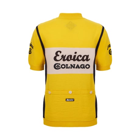 サンティーニ　EROICA COLNAGO - SHORT SLEEVE WOOL JERSEY GIALLO