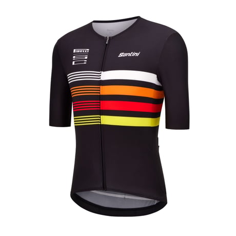 サンティーニ PIRELLI  ピレリ スポーツクラブ Tape サイクリングジャージ ブラック