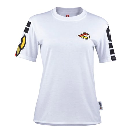 チネリ Tシャツ GRAVEL レディース テックTシャツ SHORTSLEEVE CINELLI WHITE