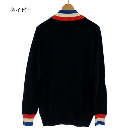 デマルキ　Camo Knit Bomber カモ・ニット・ボンバー  ネイビー