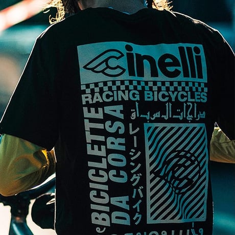 チネリ Tシャツ RACING BICYCLES BLACK