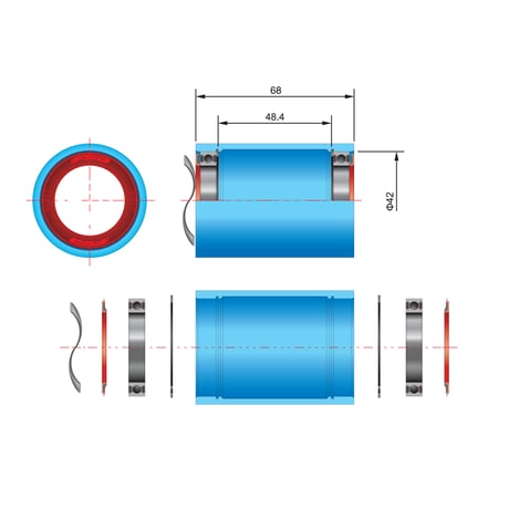 BB ck BB30 MTB bearing kit BB-OS7000 200-3101