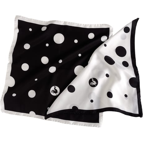 デマルキ　スカーフ　SILK FOULARD BLACK UNI FOSO2012B