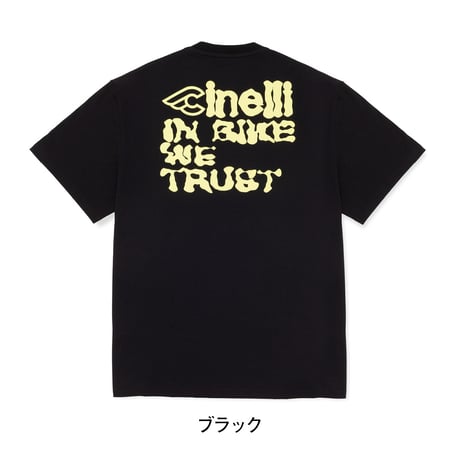 チネリ　IN BIKE WE TRUST Tシャツ  ブラック
