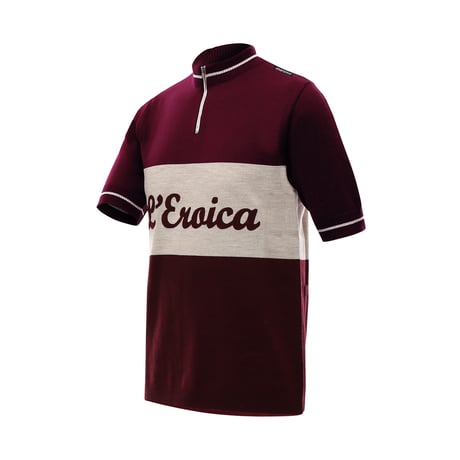 サンティーニ　EROICA VINO - SHORT SLEEVE WOOL JERSEY BORDEAUX