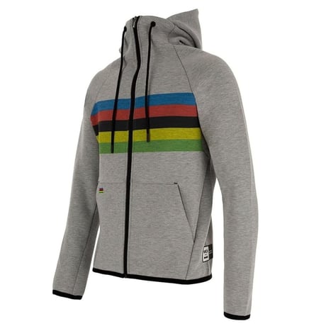 サンティーニ フルジップフーディー UCI Official IRIDE グレイ