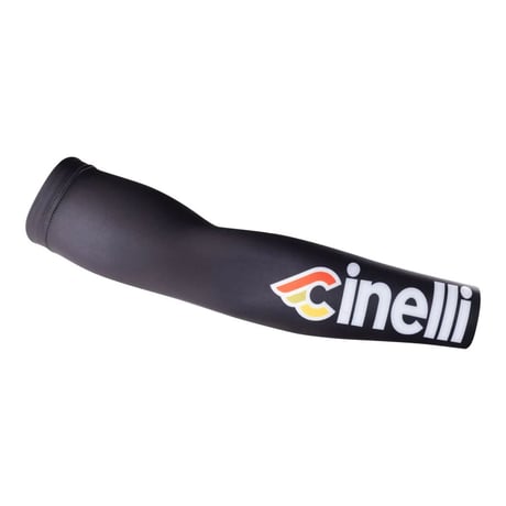 チネリ アームウォーマー TEMPO ARM WARMER BLACK LOGO SCRITTA CINELLI