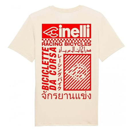 チネリ Tシャツ RACING BICYCLES NATURAL RAW