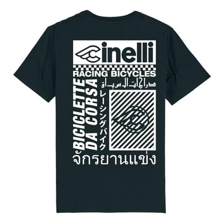 チネリ Tシャツ RACING BICYCLES BLACK