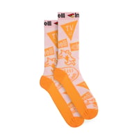 チネリ ソックス 75th anniversary pink orange